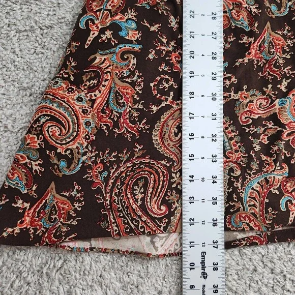 Lauren Ralph Lauren Paisley Print Faux Wrap Dress Sleeveless Belted Size PM - Picture 10 of 13